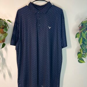 Callaway Patterned Navy Polo